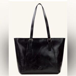 Patricia Nash Black Leather Tote Bag